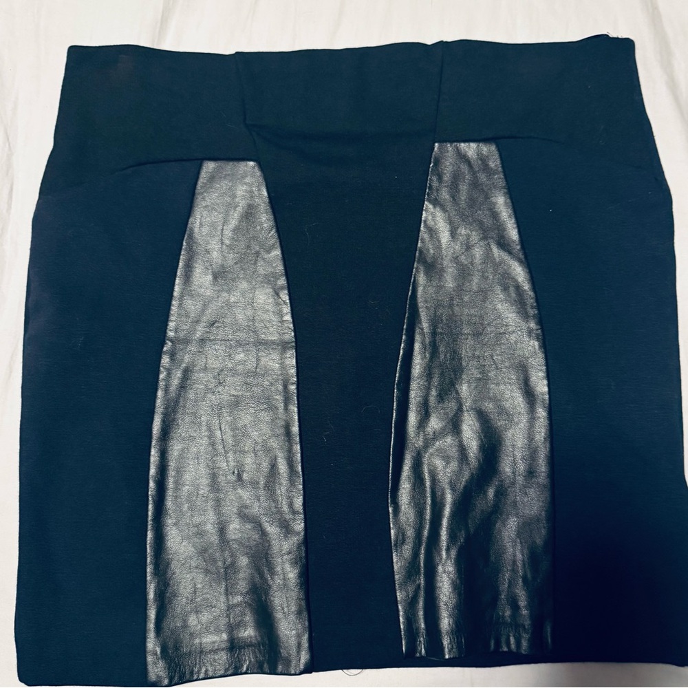 Zara navy and Metallic Pencil Skirt